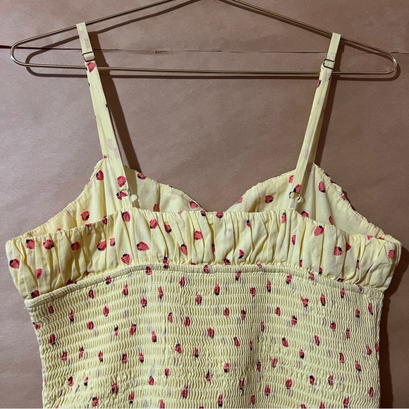 Free People | Strawberry Lemon Combo Lavender Daze Midi Dress Smocked Size S - Picture 11 of 14